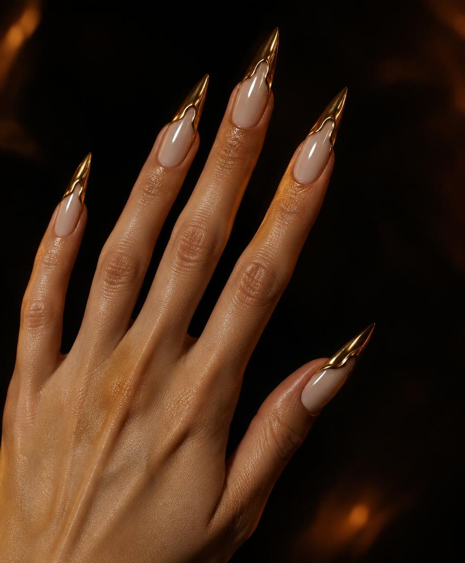 French Tips · Long example by Pressured Diamonds